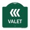 Signmission Designer Series Sign-Valet Left Arrow, Green & White Aluminum Sign, 18" x 18", GW-1818-22772 A-DES-GW-1818-22772 - alternate 1